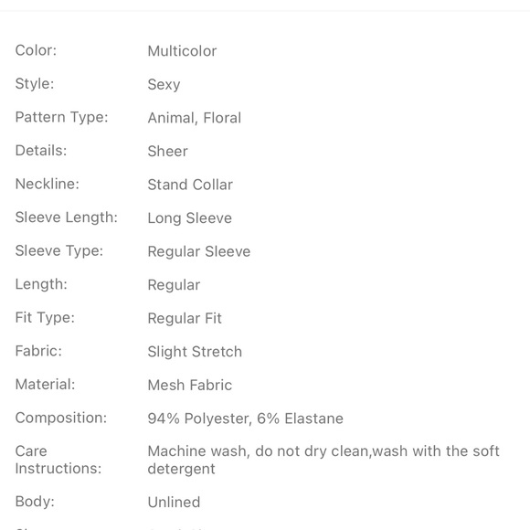 Tiger & Floral print mock neck top - Picture 4 of 4